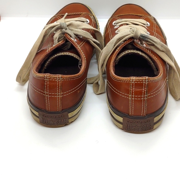 Converse Brown Leather low tops men's size 8 or women's size 10. - Picture 4 of 8